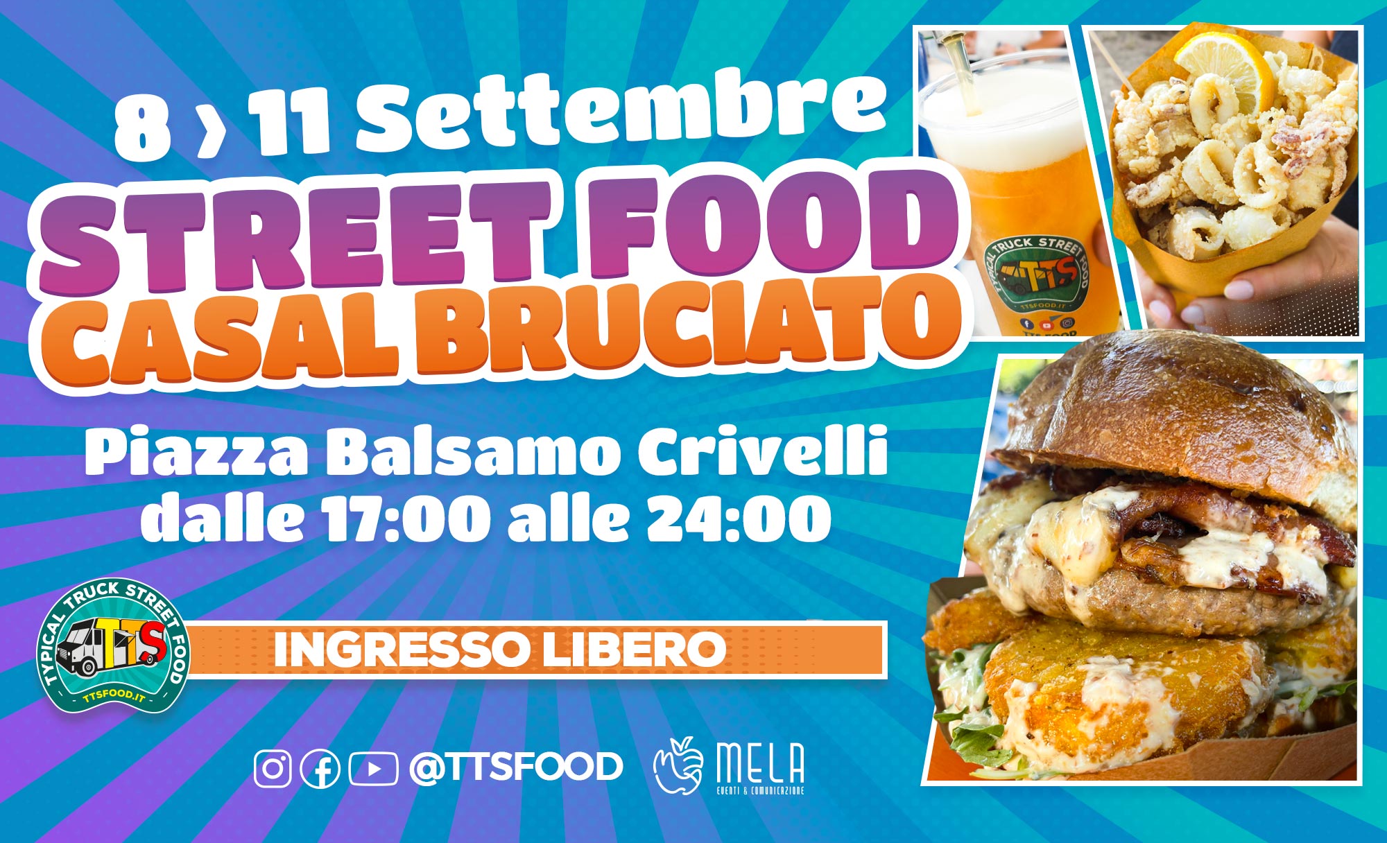 Casal Bruciato Street Food 08-11 Settembre